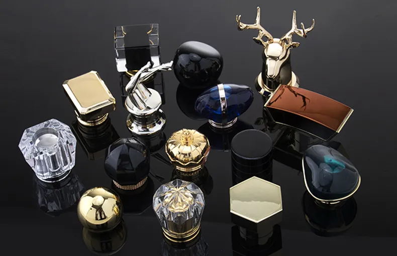 Perfume cap types with and without collar