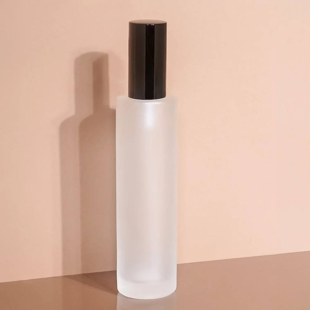 Frosted glass perfume bottle finish
