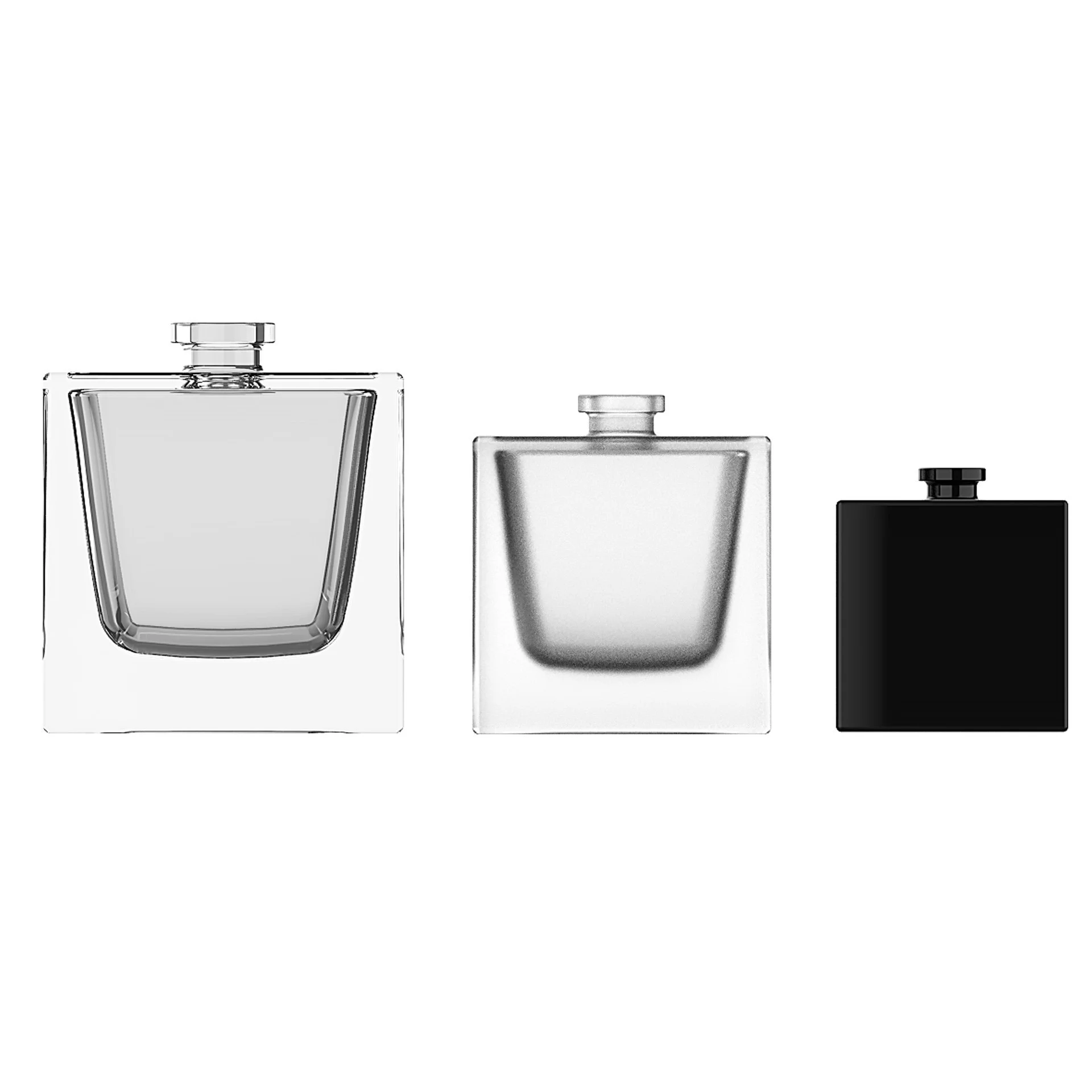 Clear empty perfume bottle in 30ml 50ml and 100ml capacity options