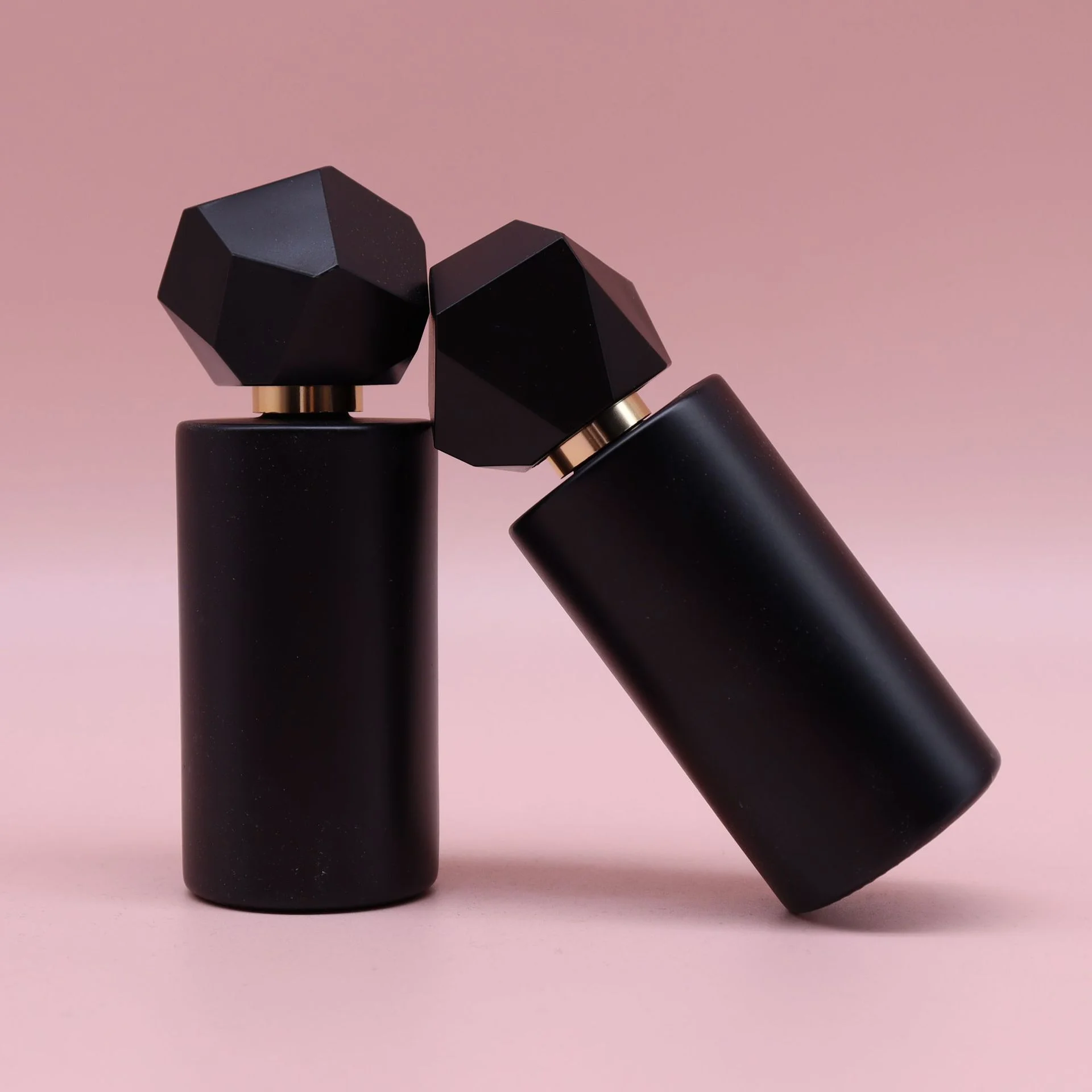 50ml Black Faceted Cap Premium Perfume Bottle product image