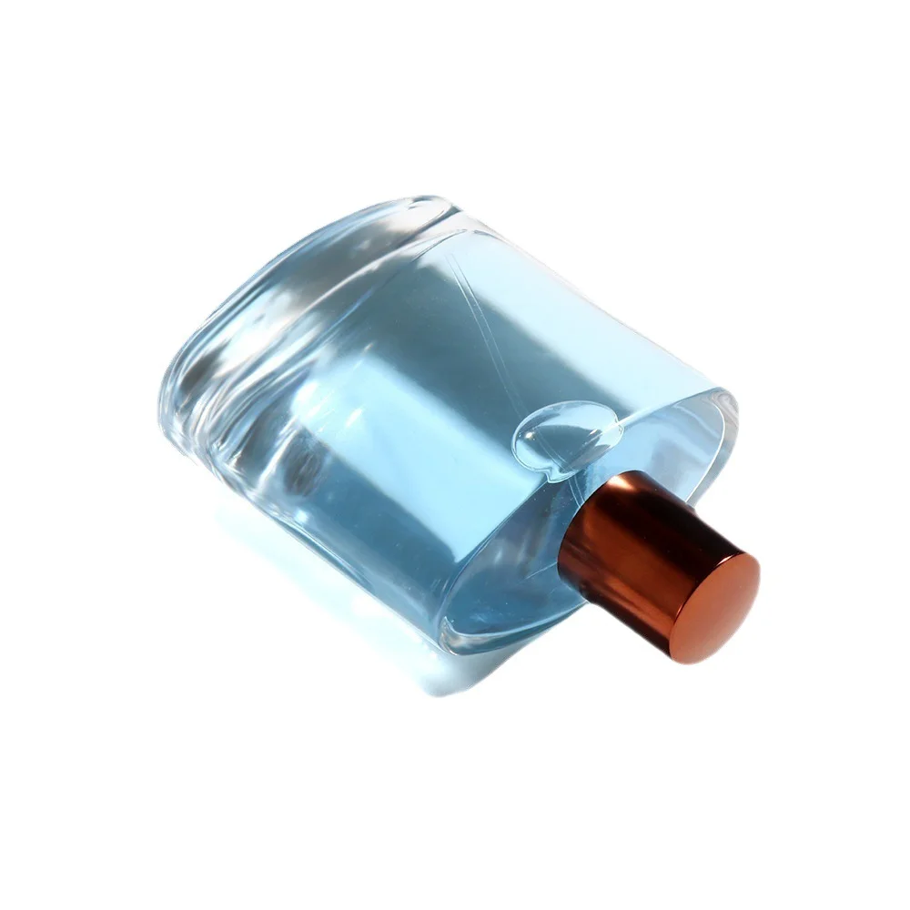 Flat Oval Clear Glass Perfume Spray Bottle product image