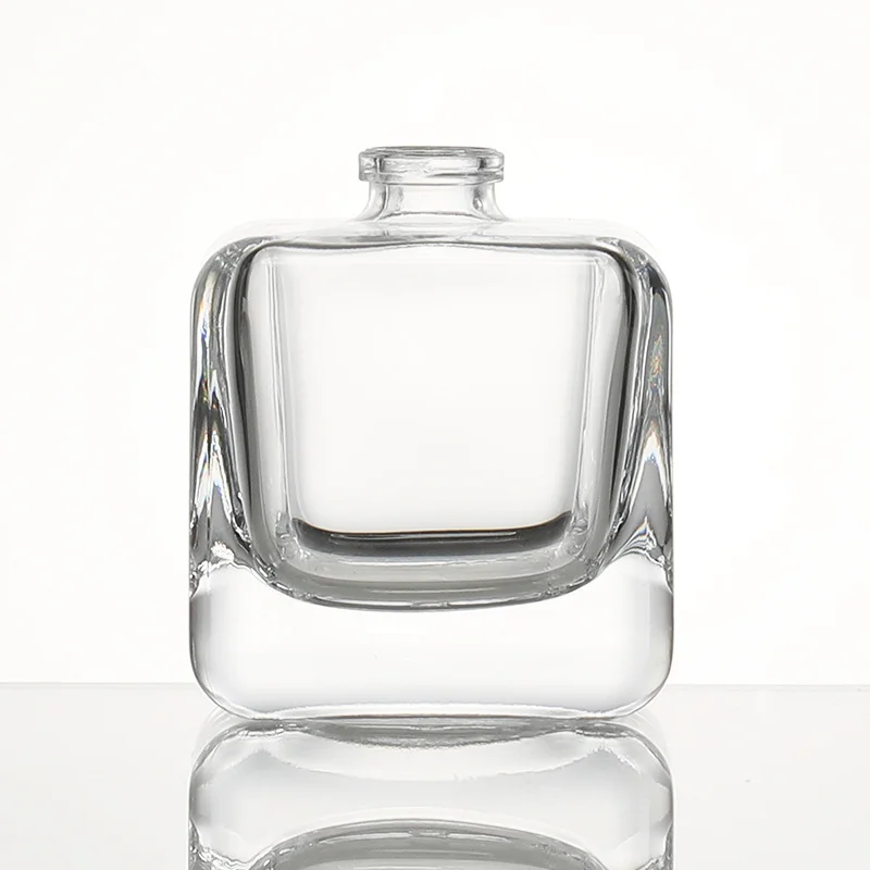 Square Clear Glass Press Spray Perfume Bottle product image