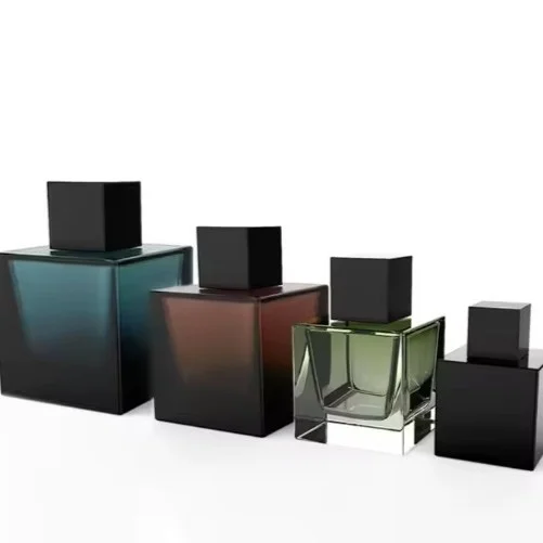 Square perfume bottle in 30ml 50ml and 100ml capacity options